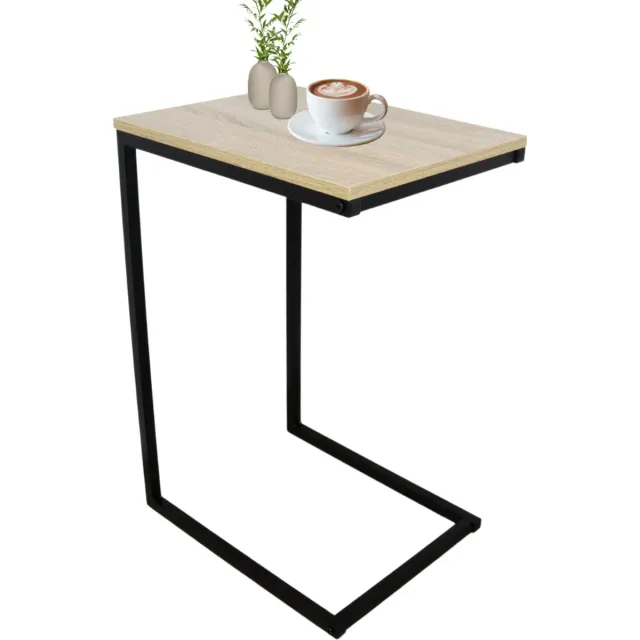 MISOU Bijzettafel - Vierkant - Hout - Zwart - 45x35x66.5 cm - Bijzettafeltje - Salontafel zwart - Banktafel - DOROTA