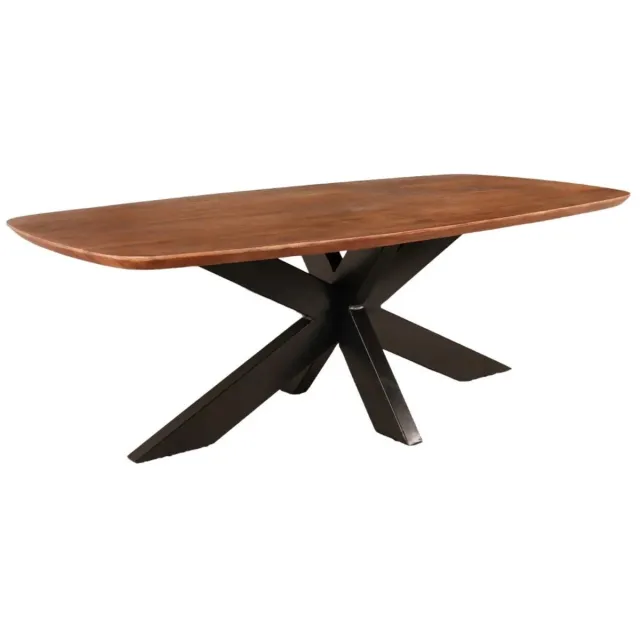 Lizzely Garden & Living Salontafel deens ovaal mangohout 130cm bruin Livy duurzaam hout mango