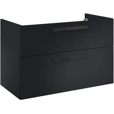 Elita Wastafelonderkast Ness 90cm - Zwart Mat - Met 2 Lades