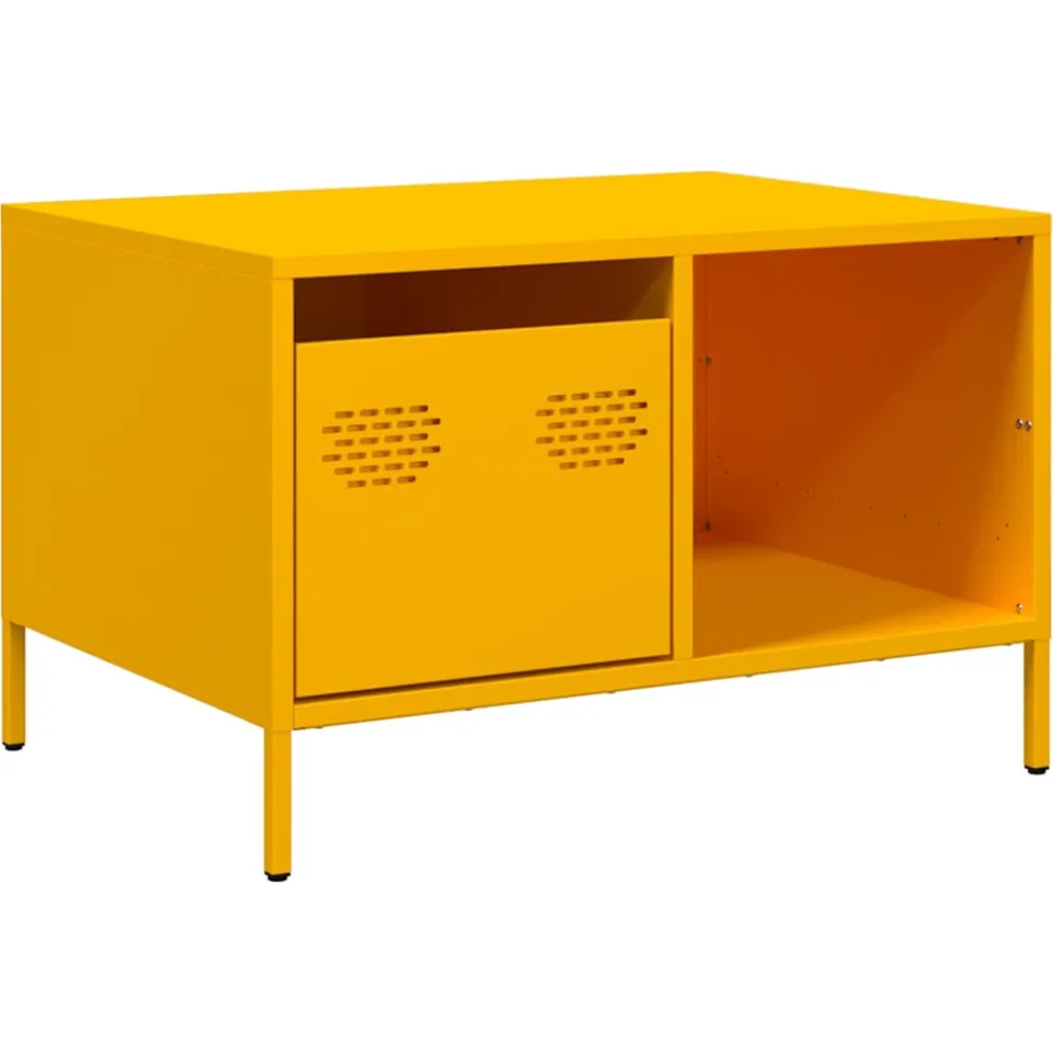 vidaXL Salontafel 68,5x50x43,5 cm koudgewalst staal mosterdgeel, foto 3