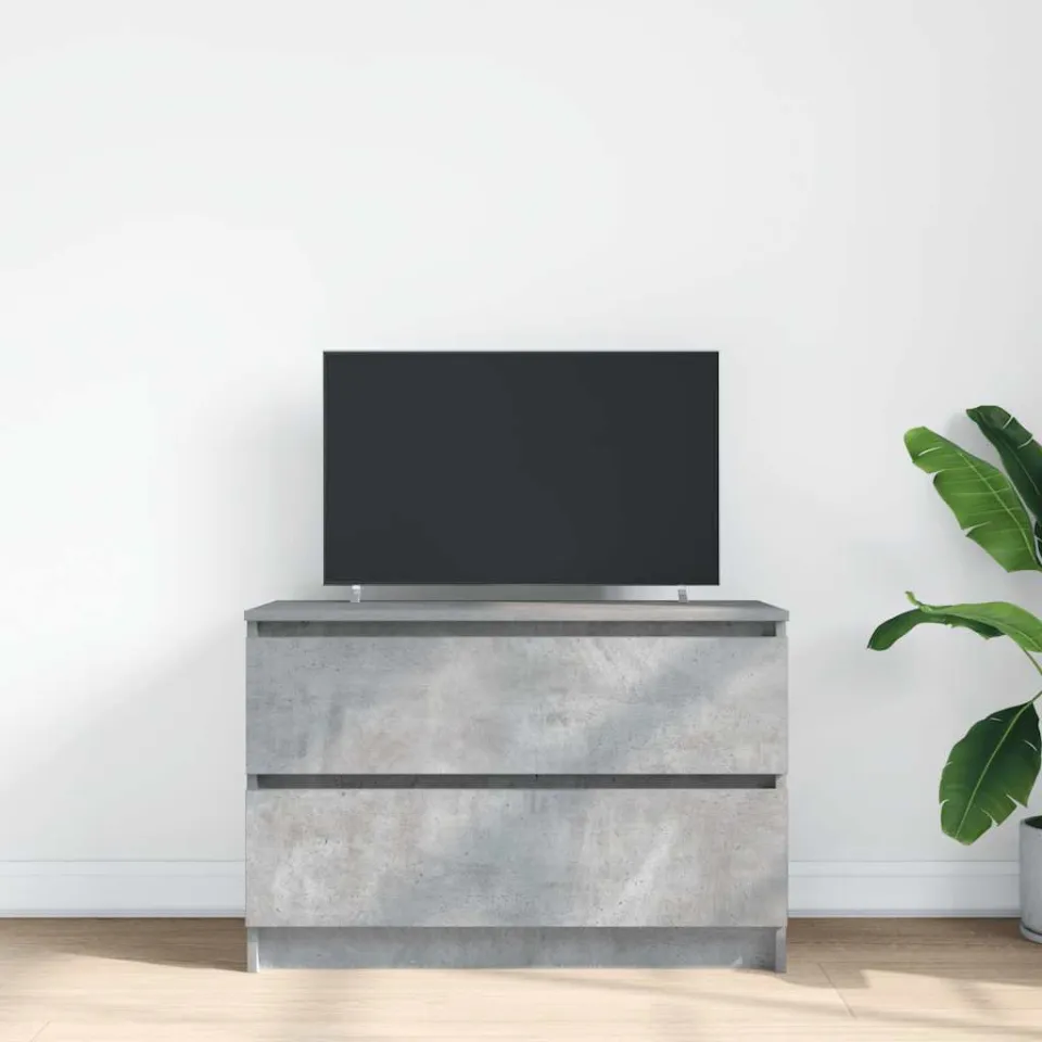 vidaXL Tv-meubel 80x35x54 cm spaanplaat betongrijs grijs, foto 2