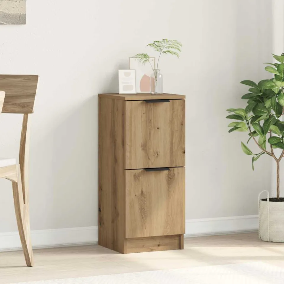 vidaXL Dressoir 30x30x70 cm bewerkt hout artisanaal eikenkleur, foto 3