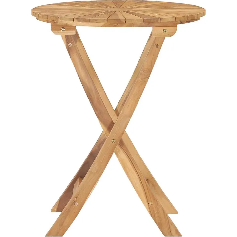 vidaXL Tuintafel inklapbaar Ø60 cm massief teakhout bruin, foto 3