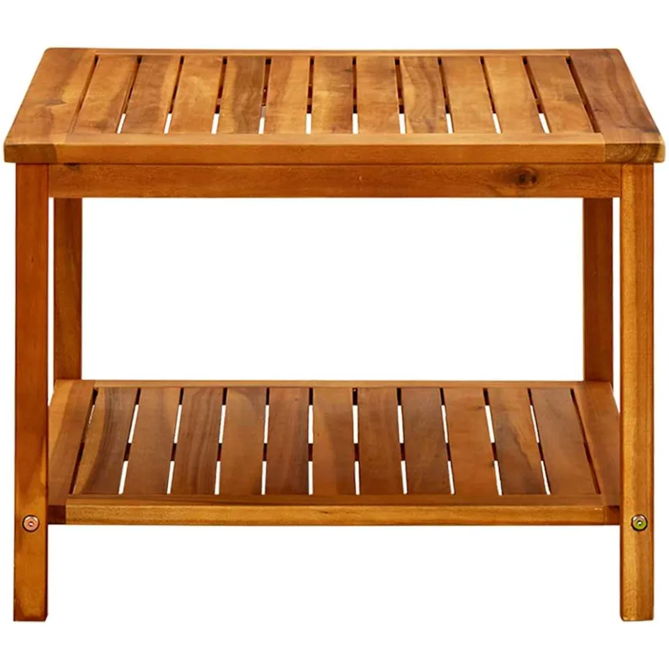 vidaXL Salontafel 60x60x45 cm massief acaciahout bruin, foto 3