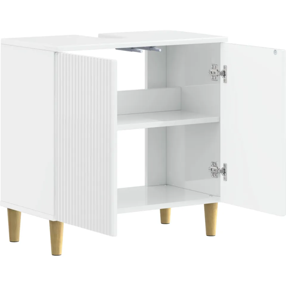 vidaXL Badkamer wastafelkast ARNHEM Hoogglans Wit 59,5 x 31,5 x 59 cm