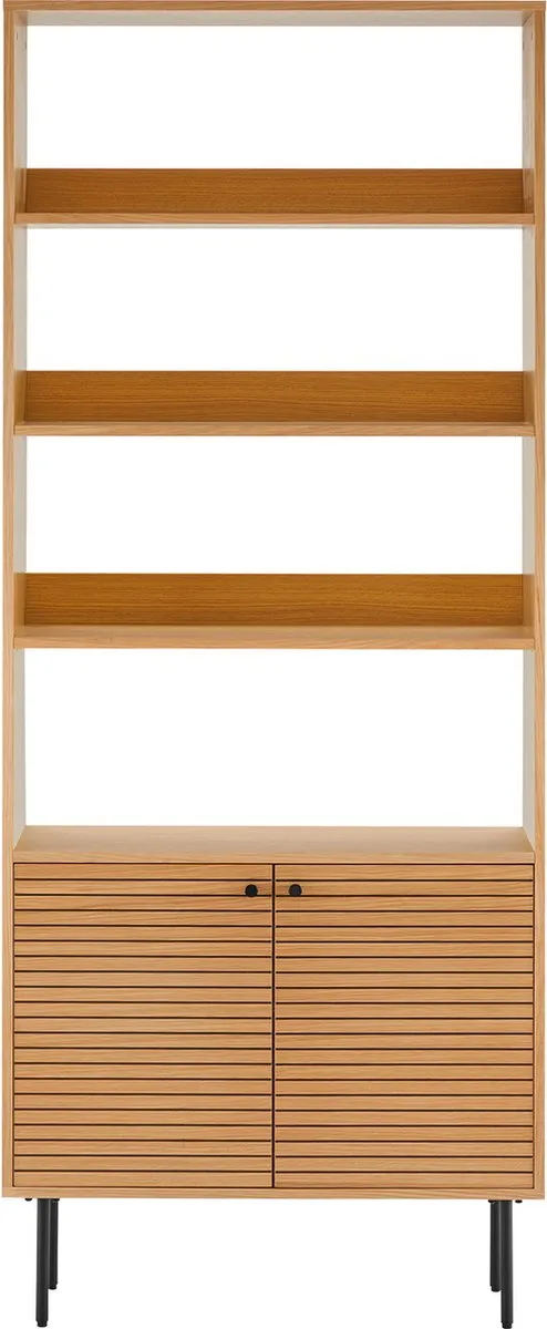 House Nordic Boekenkast Kyoto Eikenfineer Naturel 200cm