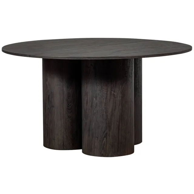WOOOD Oona Eettafel - MDF - Donkerbruin - 75x140x140 dark brown