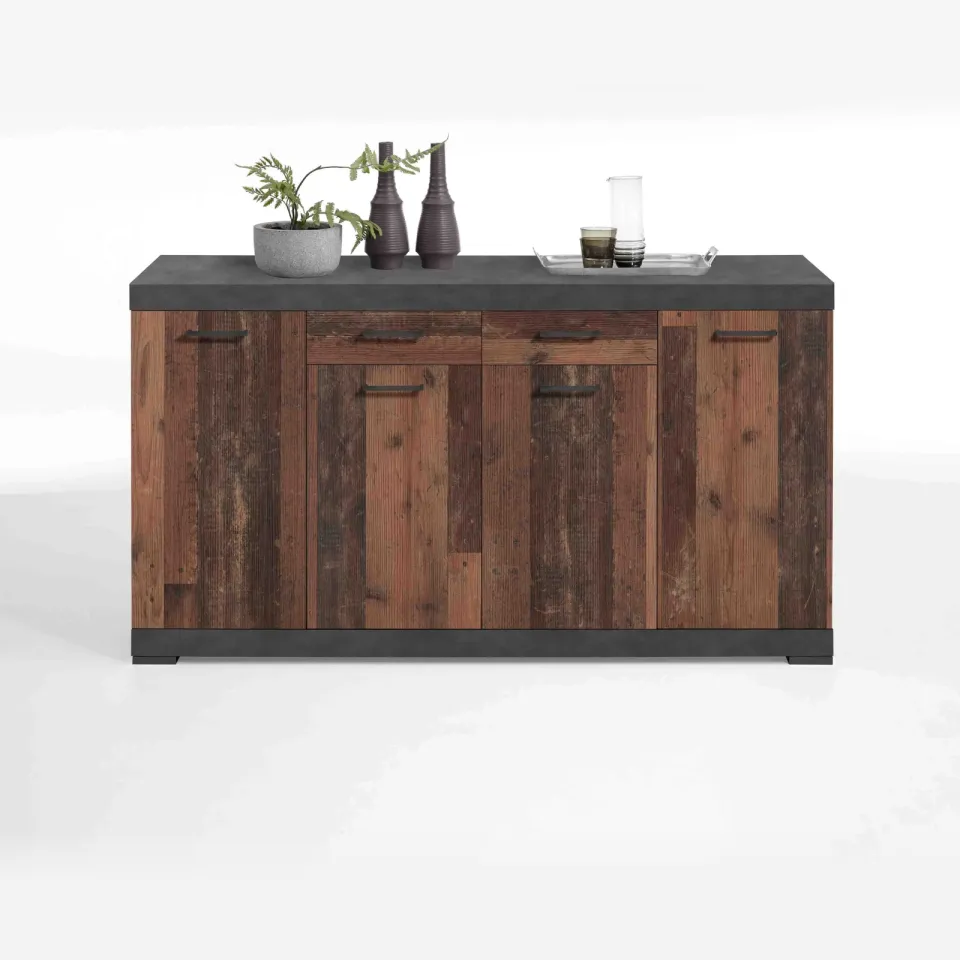dressoir Hermes vintage bruin grijs, foto 2