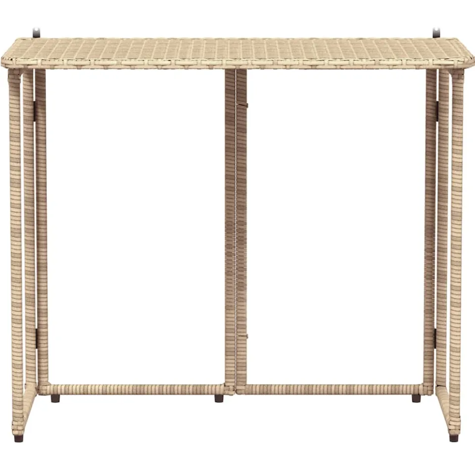vidaXL Tuintafel inklapbaar 90x51x75 cm poly rattan beige