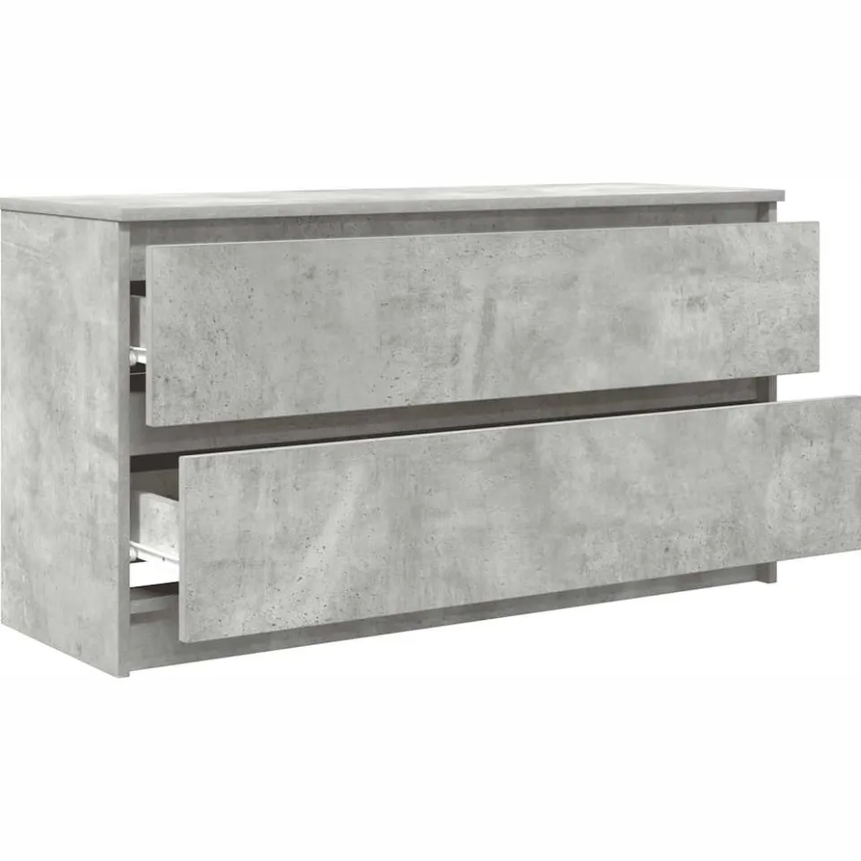 vidaXL Tv-meubel 100x35x54 cm bewerkt hout betongrijs grijs, foto 4