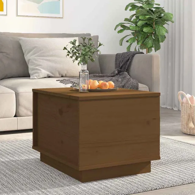 vidaXL Salontafel 40x50x35 cm massief grenenhout honingbruin bruin, foto 2