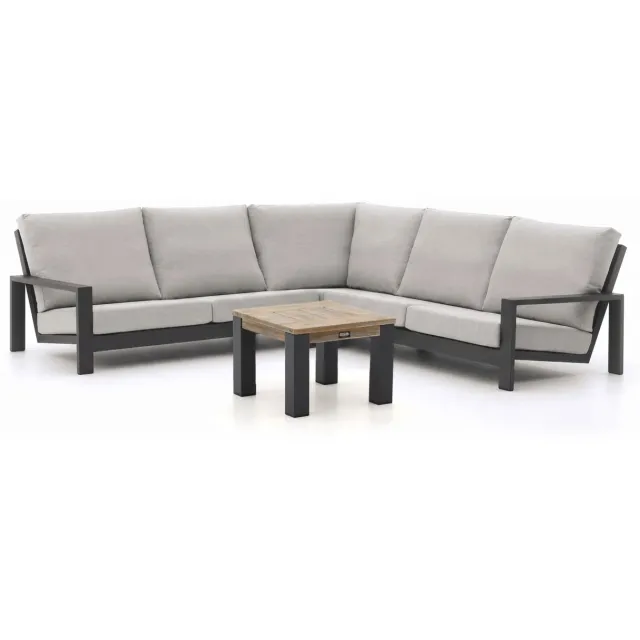 Bellagio tuinmeubelen Bellagio Vezzano/ROUGH-X hoek loungeset 4-delig 5-zits Grijs