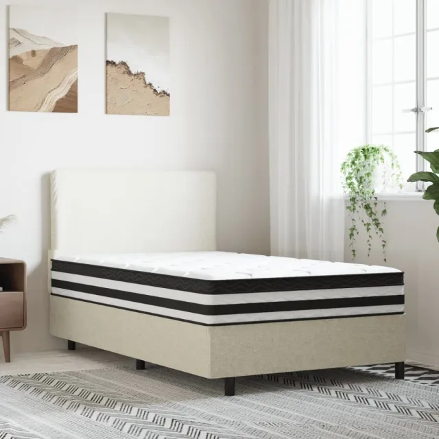 vidaXL Pocketveringmatras middelhard 100x200 cm Wit