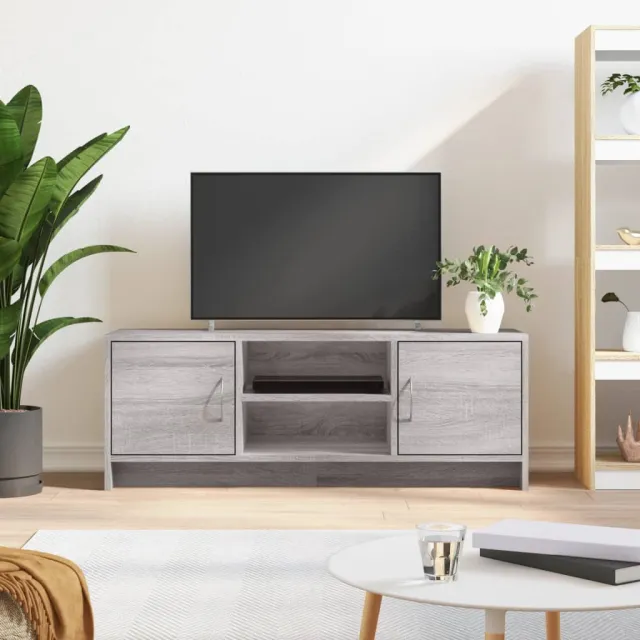 vidaXL Tv-meubel 102x30x37,5 cm bewerkt hout grijs sonoma eikenkleurig, foto 2