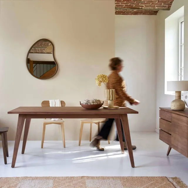 Tikamoon Esmée eettafel notenhout bruin, foto 2