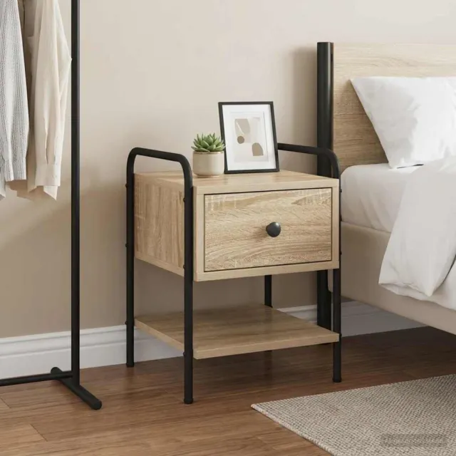 vidaXL Nachtkastje Sonoma Eiken Bewerkt hout, foto 2