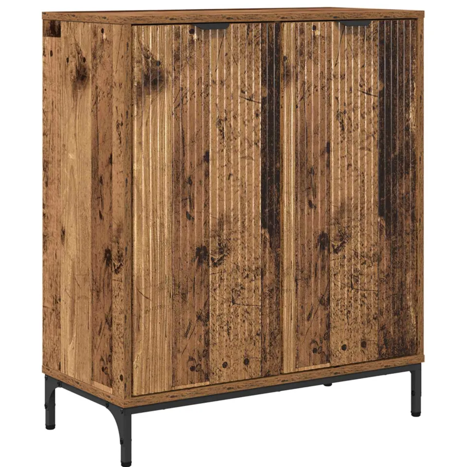vidaXL Dressoir Oudhout 69,5 x 33 x 82 cm Bewerkt hout bruin, foto 3