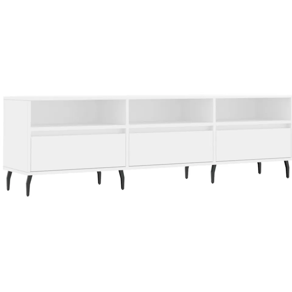 vidaXL Tv-meubel 150x30x44,5 cm bewerkt hout wit, foto 3