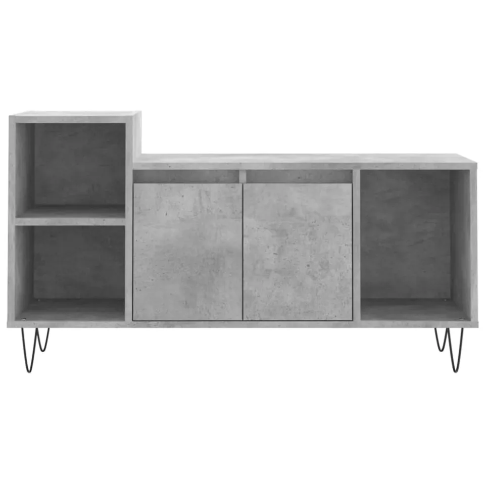 vidaXL Tv-meubel 100x35x55 cm bewerkt hout betongrijs grijs