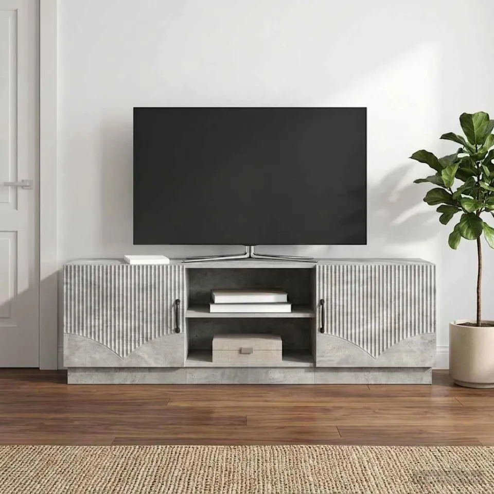 vidaXL TV-kast Betongrijs 150 x 31 x 47 cm Bewerkt hout grijs, foto 4