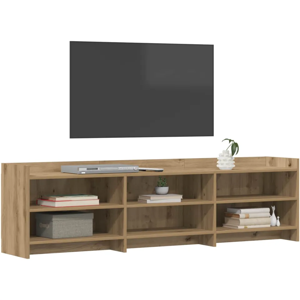 vidaXL TV-kast 168 x 33 x 47 cm Artisanaal eiken Bewerkt hout Bruin