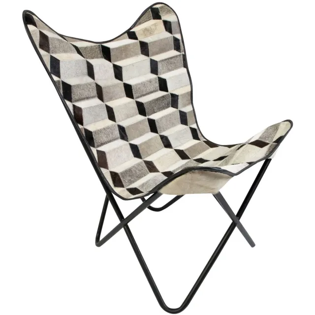 Mars & More Butterfly Chair koe illusie multicolor 65x65x90cm (zelfmont.) max. 100 kg (bos taurus taurus)