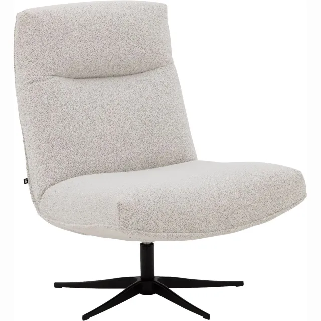 Goossens Relaxstoel Isla, Relaxfauteuil stof boucle champagne