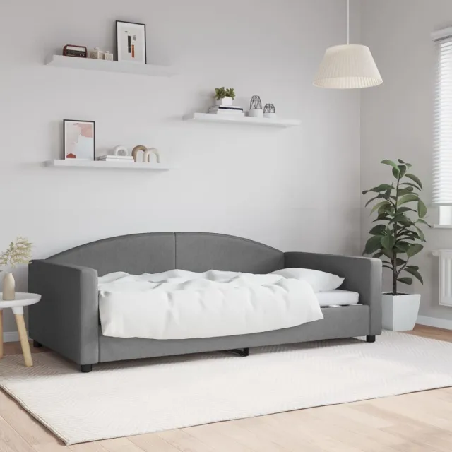 vidaXL Slaapbank 100x190 cm stof donkergrijs grijs