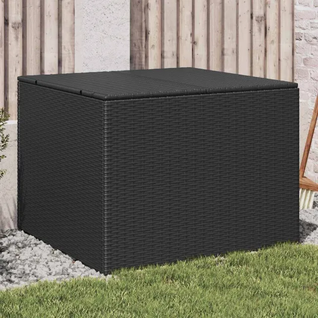 vidaXL Tuinbox 291 L poly rattan zwart, foto 2
