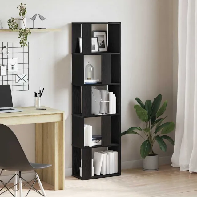 vidaXL Boekenkast/scheidingsscherm spaanplaat zwart eikenkleurig, foto 2