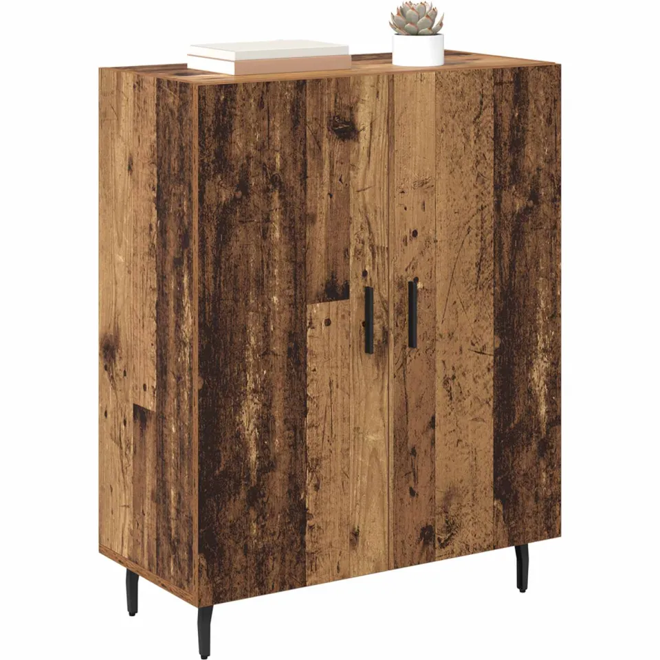 vidaXL Dressoir Oudhout 69,5 x 34 x 90 cm Bewerkt hout Bruin