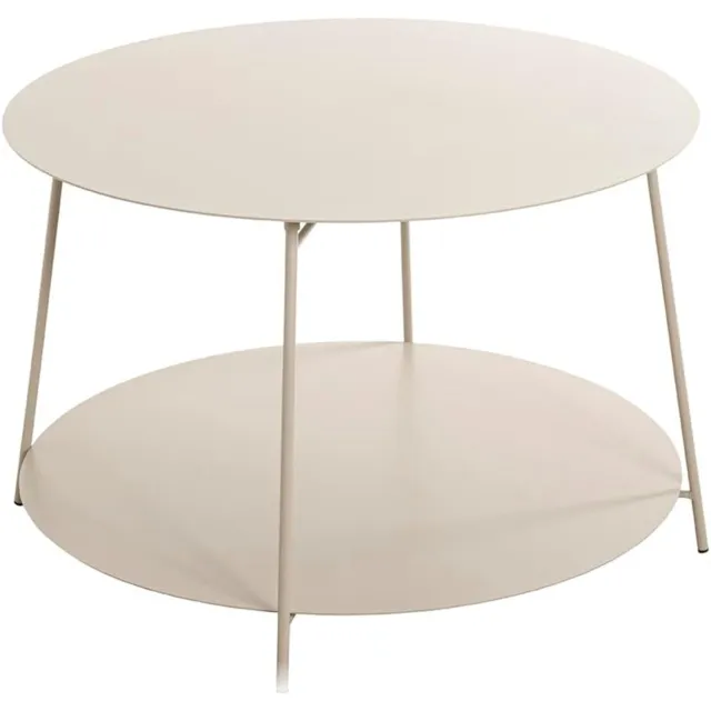 Haku Ronde Bijzettafel Cashmere Grijs Metaal 40x65cm Modern