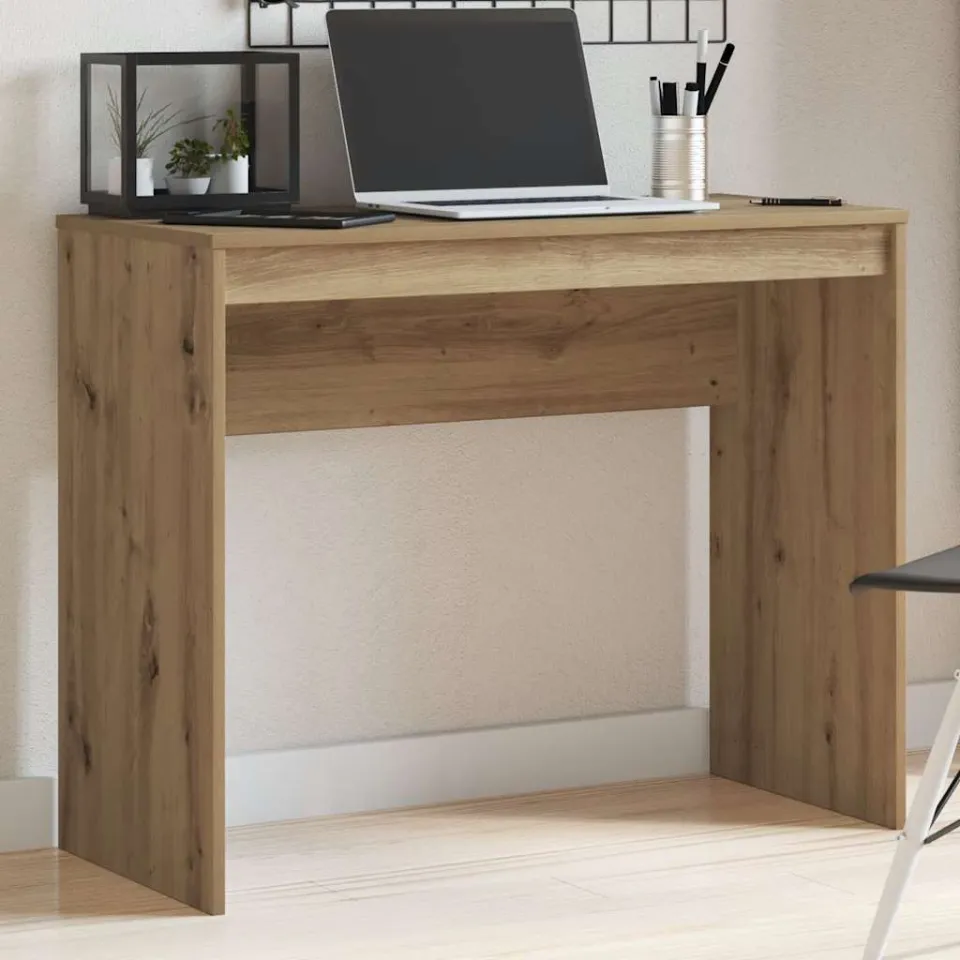 vidaXL Bureau 90x40x72 cm bewerkt hout artisanaal eikenkleur, foto 3