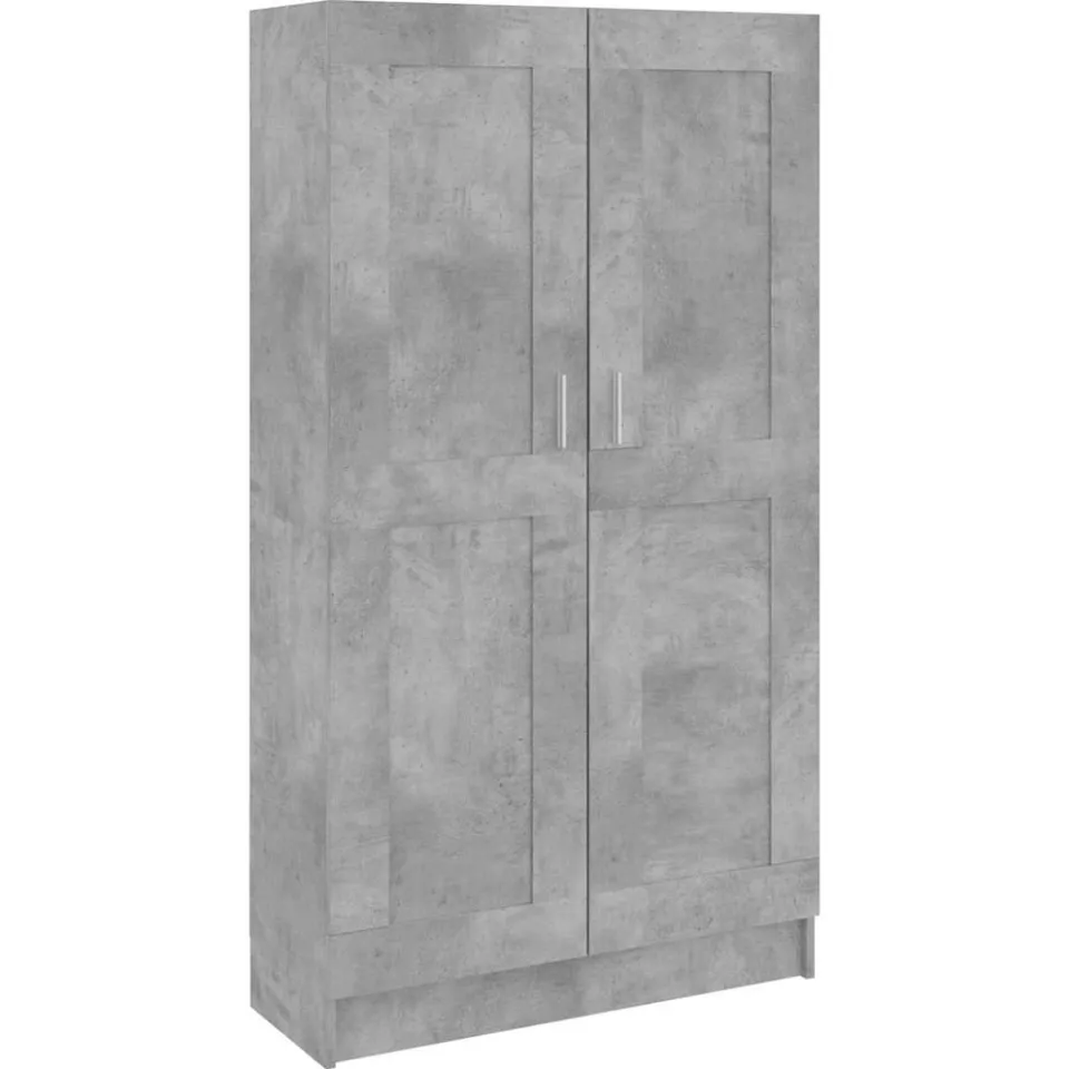 vidaXL Boekenkast 82,5x30,5x150 cm bewerlt hout betongrijs grijs, foto 3