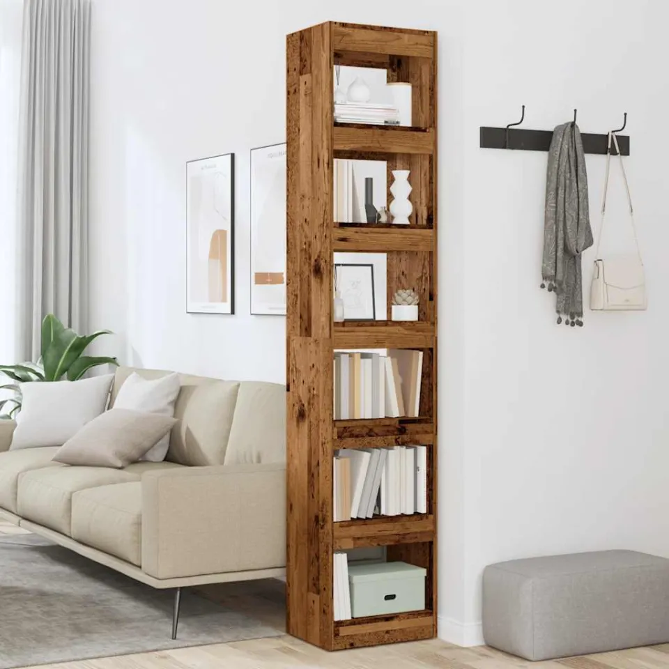 vidaXL Boekenkast/kamerscherm 40x30x198 cm oud houtkleurig bruin, foto 2