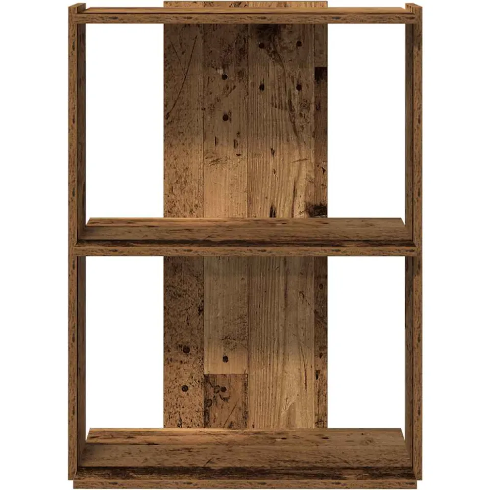 vidaXL Boekenkast 3-laags 60x30x80 cm bewerkt hout oud houtkleur bruin, foto 4