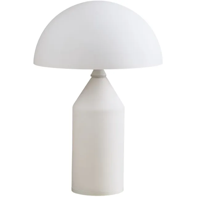 Step into Design BELFUGO Witte Tafellamp 35 cm - Melkglas & Dubbele Schakelaar