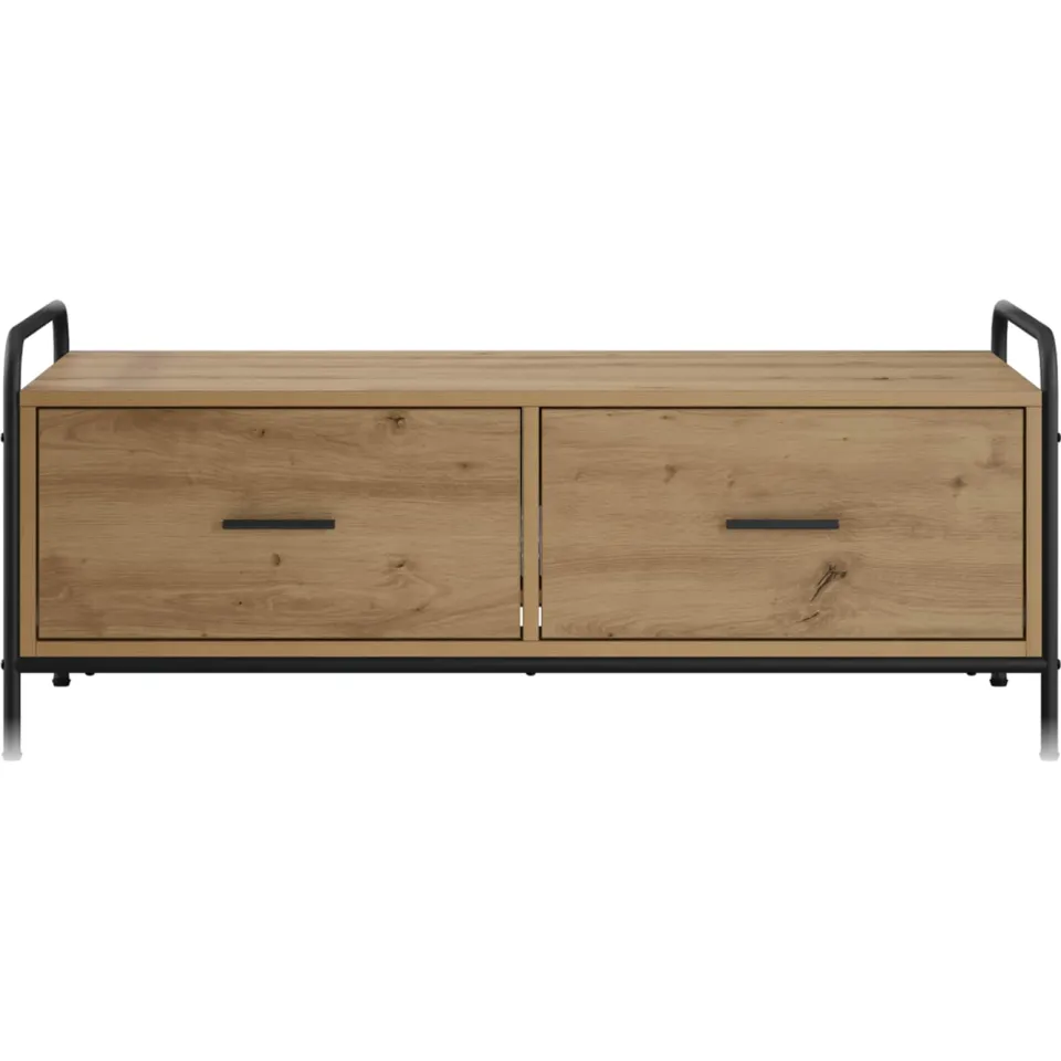 vidaXL Salontafel Artisanaal eiken 99,5 x 49 x 41 cm Bewerkt hout, foto 3