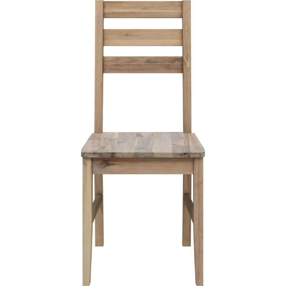 vidaXL Eetkamerstoelen 2 st massief acaciahout bruin, foto 4