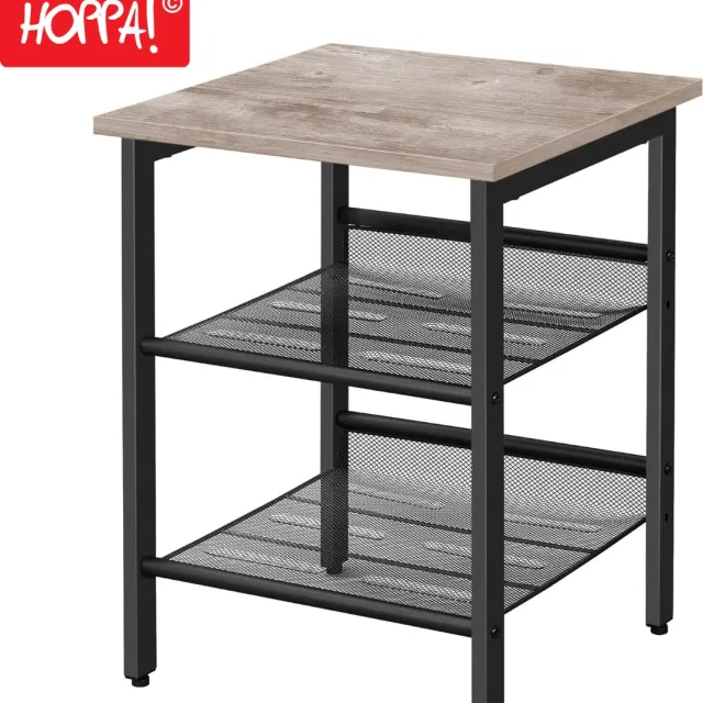 Hoppa! Nachtkastje - Greige - Metaal - 41 x 41 x 56 cm (B x D x H)