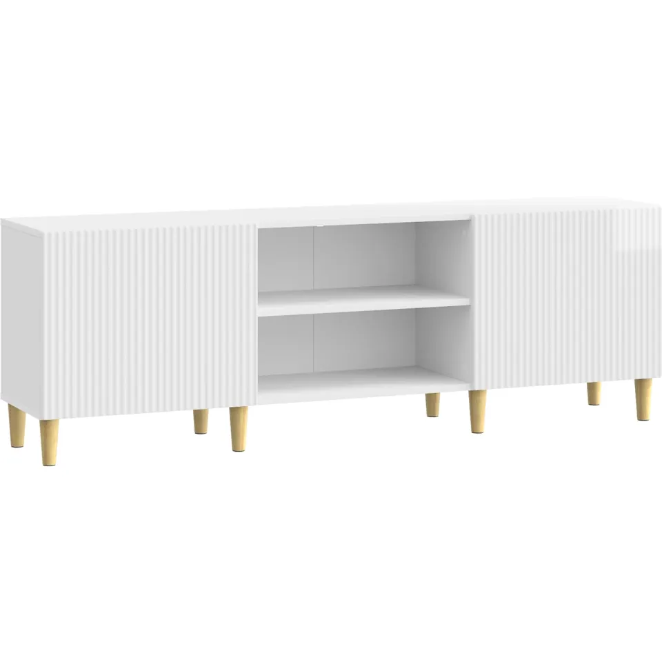 vidaXL TV-kast Hoogglans Wit 150 x 31 x 50 cm Bewerkt hout, foto 3
