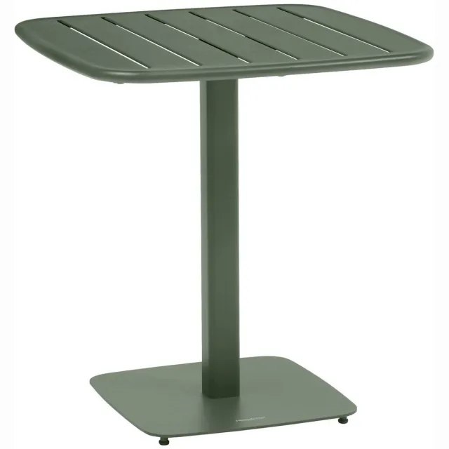 Hespéride Tuintafel voor 2 personen van staal met lattenblad ALEGORIA Vert laurier