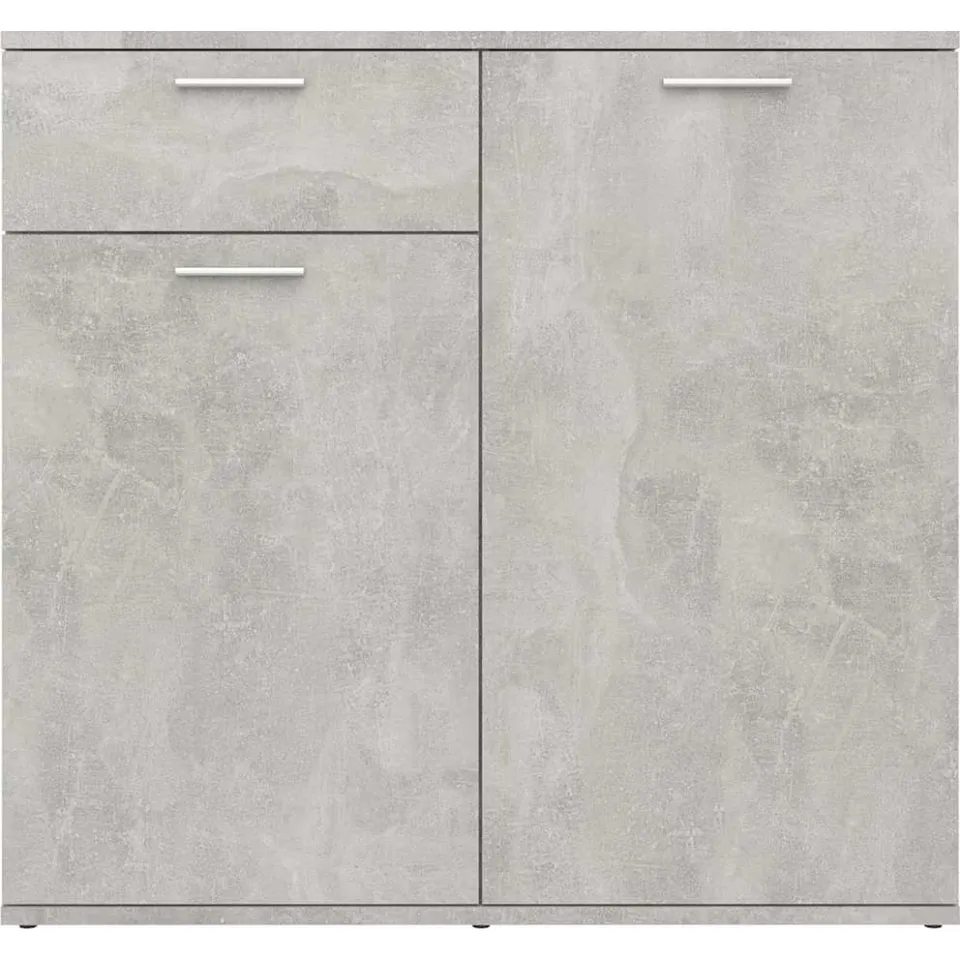 vidaXL Dressoir 80x36x75 cm bewerkt hout betongrijs grijs, foto 4