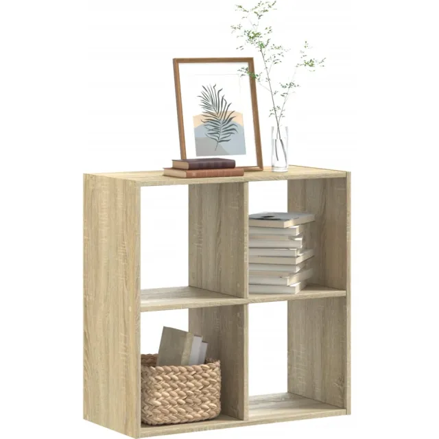vidaXL Boekenkast 68,5x32x68,5 cm bewerkt hout sonoma eikenkleurig