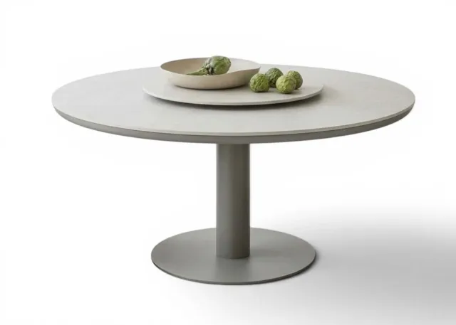 Apple Bee Melville Low Dining Tafel Ø160 cm | Grey Sintered Stone Grijs