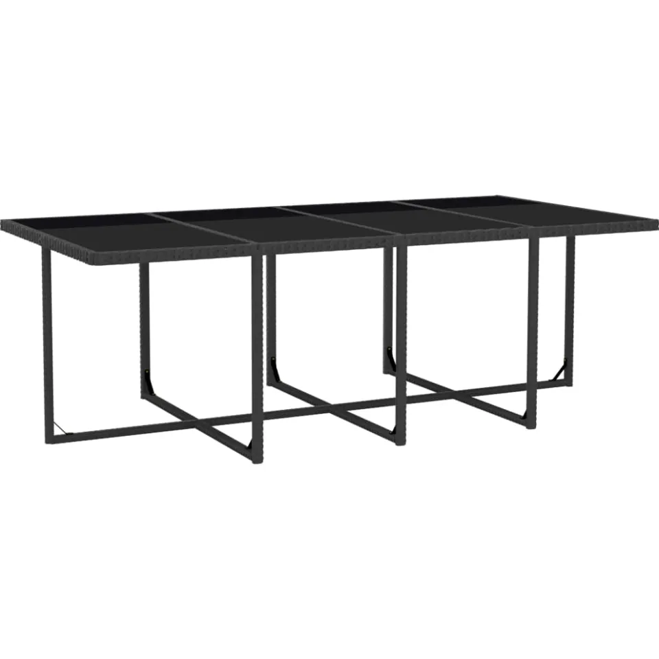 vidaXL 13-delige Tuinset met kussens poly rattan zwart, foto 4