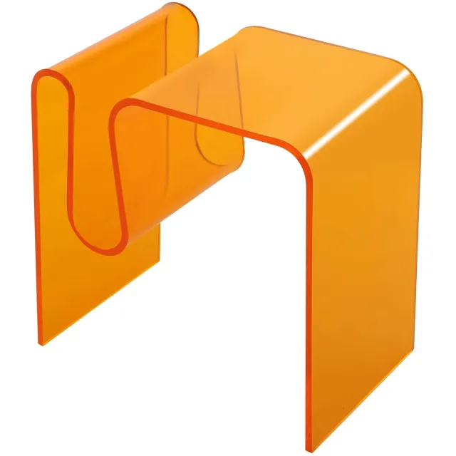 emvae Salontafel- Bijzettafel - Vierkante salontafel - Tafel - Koffietafel - Acryl - Oranje - 45 x 30 x 45 cm