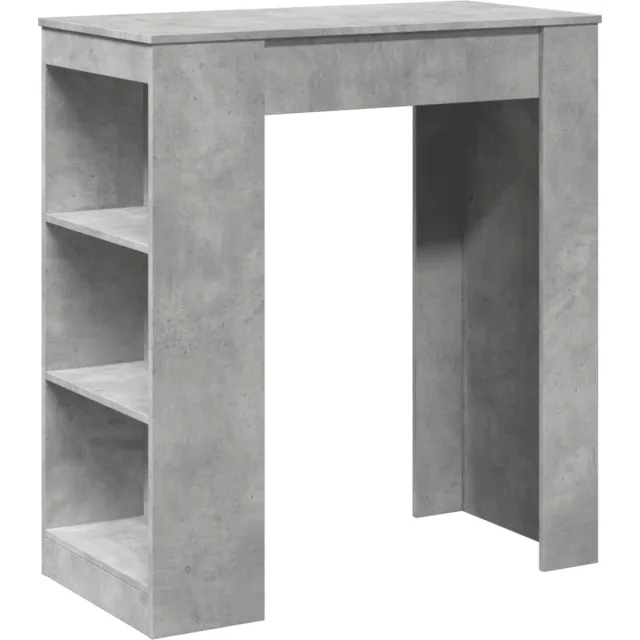 vidaXL Bartafel - met - rekken - 95x47x103,5 - cm - bewerkt - hout - betongrijs