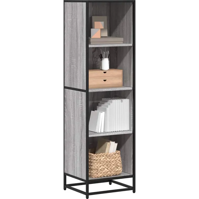 vidaXL Boekenkast 40x35x139 cm bewerkt hout grijs sonoma eikenkleurig