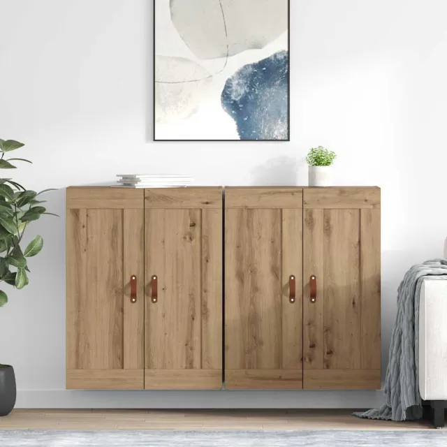 vidaXL Wandkast 2 st Artisan Eiken 69,5 x 34 x 90 cm Bewerkt hout, foto 2
